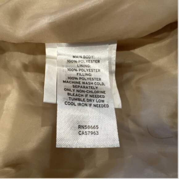 Nordstrom Abound Cropped Puffer Jacket in Tan Sand Dollar Women's Size XL Crop - Picture 7 of 9